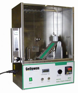 45 degree flammability tester