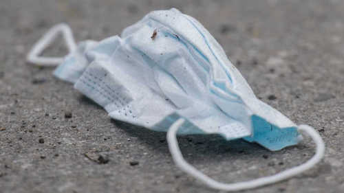 discarded masks