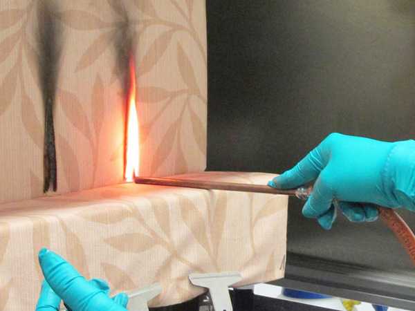 45° flammability test